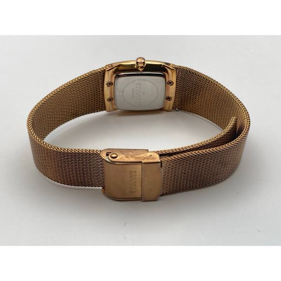 Skagen All Steel Womens Watch 21mm Mother of Pearl-Rose Gold New Battery WR3ATM - Picture 6 of 11